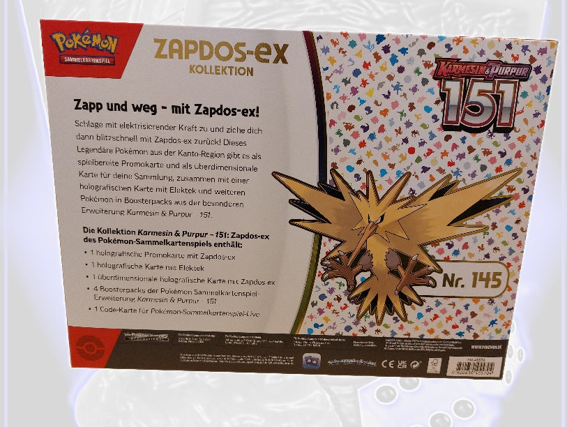 Zapdos ex 151 Kollektion Pokemon Booster deutsch