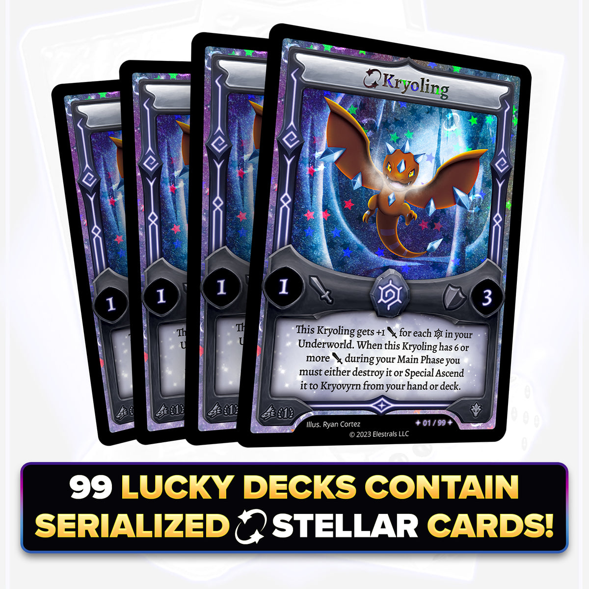 Elestrals Frostfall Starterdeck Kryoscorch mit 3 Booster Packs (EN)
