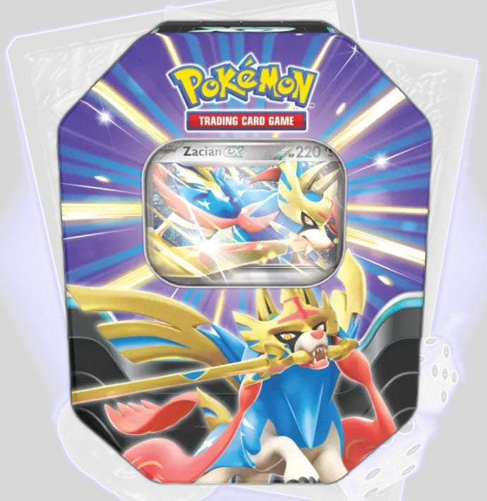 Pokemon schlagkräftige Legenden Zacian ex Tin 122 Sommer 2025 (DE)