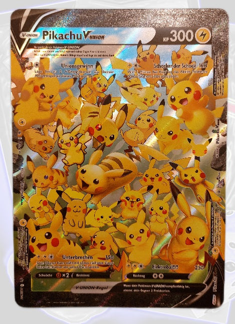 Pokemon XXL Karte Pikachu V-Union SWSH139-142 Deutsch