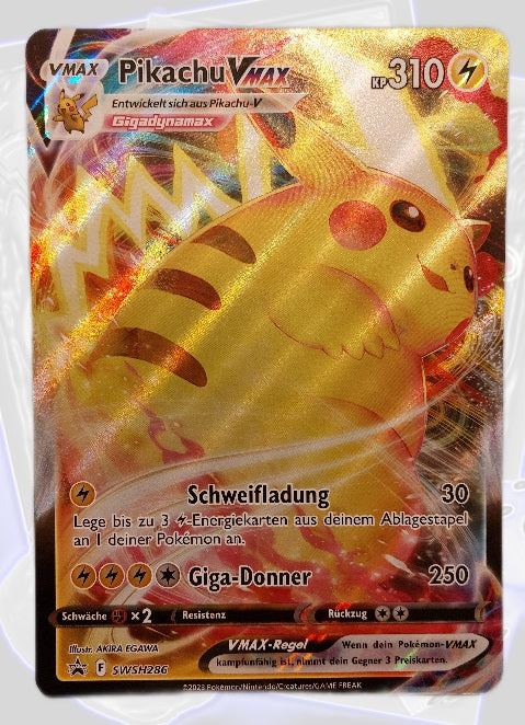Pokemon XXL Karte Pikachu VMAX SWSH286 Deutsch